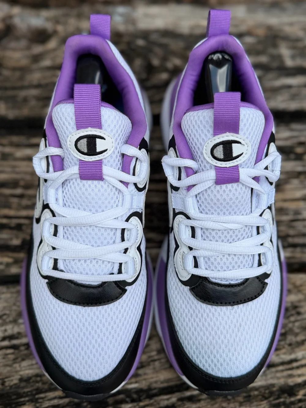 Champion Kinna Cadence Women’s Size 8  Lavender Black White Tennis Shoes X2